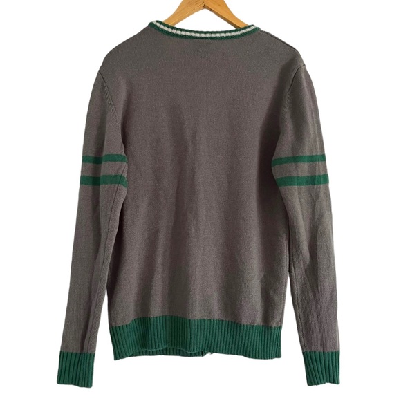 Harry Potter World Slytherin Sweater Green House Crest Knit Cardigan - Picture 3 of 3